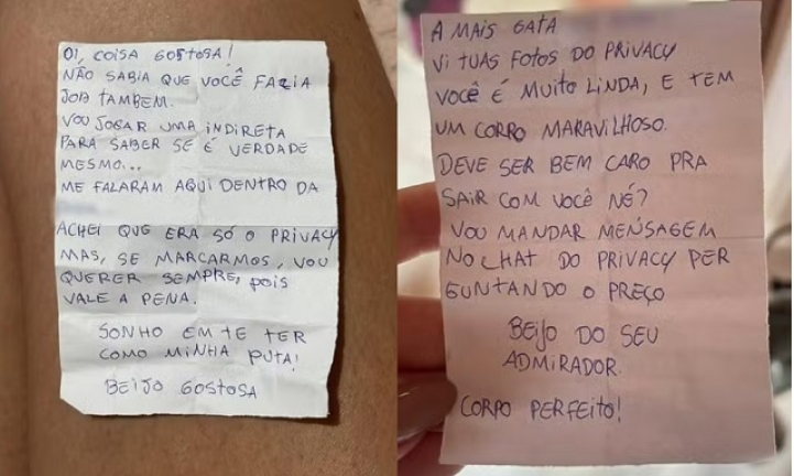 Bilhetes exp�em casos de importuna��o sexual em �nibus: �sonho em te ter como minha p***�